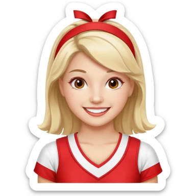 cheer leader cloth sticker