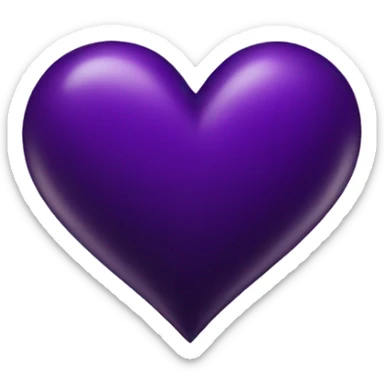Dark Purple Heart  sticker