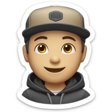 Presona tatuada con gorra sticker