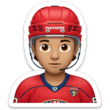 Florida Panthers hockey player in uniform sticker