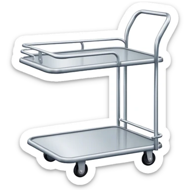 hotel trolley with only one platform at the bottom sticker