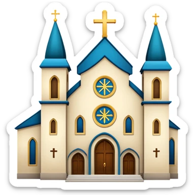 Dame una imagen 100x100 de una iglesia sticker