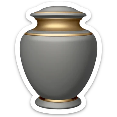 grey funeral urn
 sticker