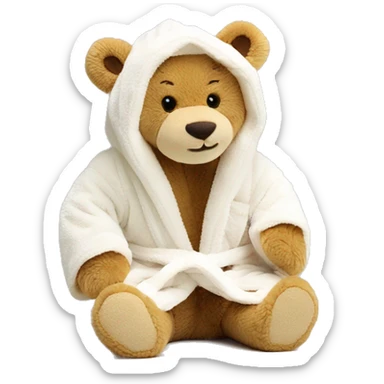 bathrobe bartholomew bear jellycat  sticker