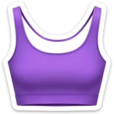 super realistic isolated purple crop top sticker