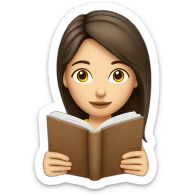 basic-brunette-girl-reading sticker