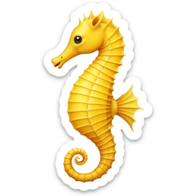 A yellow seahorse sticker