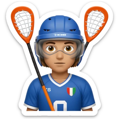 italian lacrosse player sticker