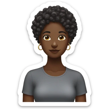 skincare, curly hair, black girl sticker