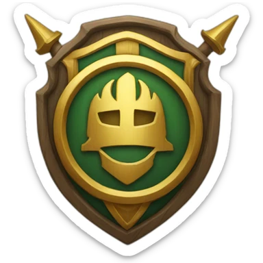 iphone inside a guild crest sticker