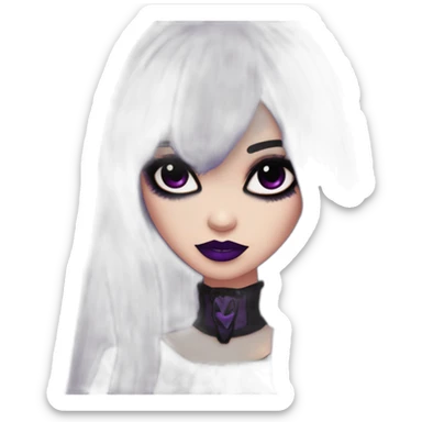 Elissabat-monsterhigh-with-bangs-long-hair-dark-plumpurple-and-black-vampire-goth-makeup-pinkeyes-romanticgothcloses- sticker