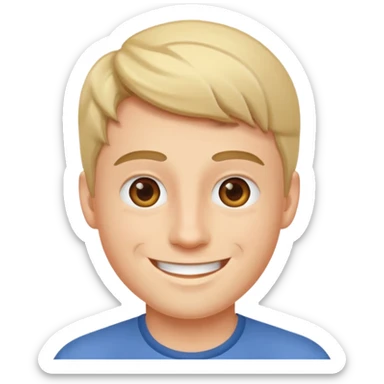 a young, happy, well-kept man sticker