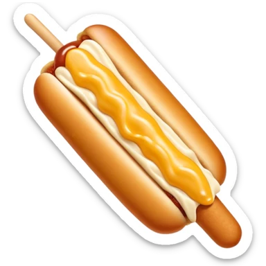 Korean corn dog with cheese stretching out sticker
