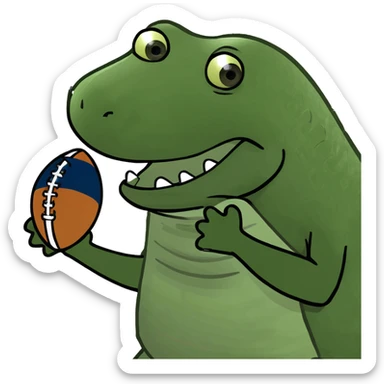 A gator playing football  sticker
