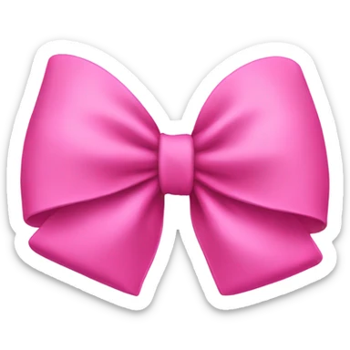 Pink bow sticker