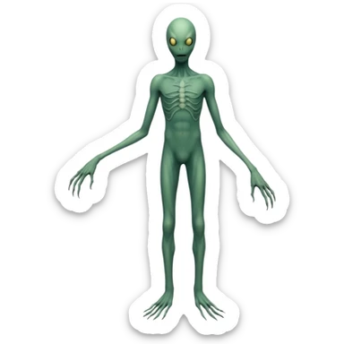 Combination of slenderman and the creature from the black lagoon sticker