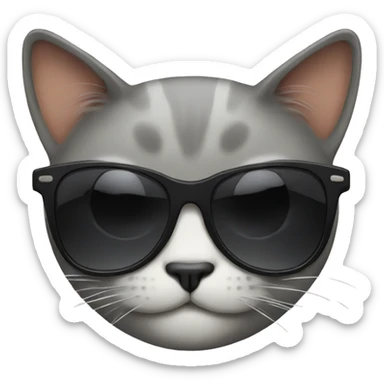 Cat with sunglasses sticker