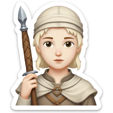 young marble sculptor medieval age sticker