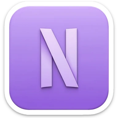 Netflix aesthetic "N" logo in pastel purple sticker