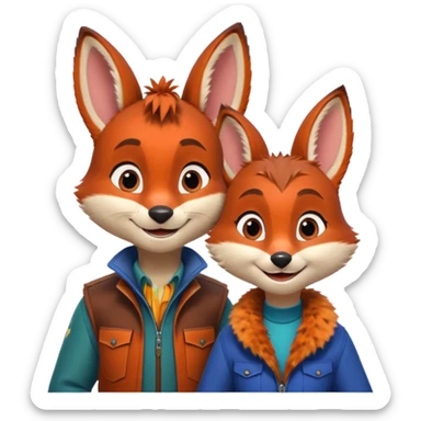 Nick and Judy sticker