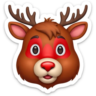 Rudolph red nosed reindeer sticker