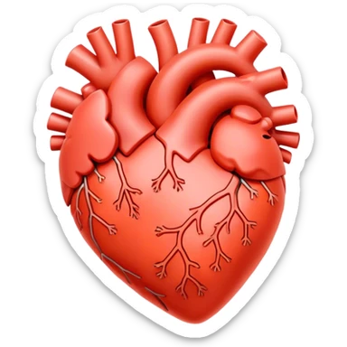 Plain coral color heart sticker