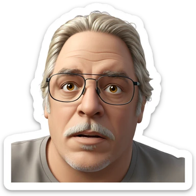 realistic portrait of a man sticker