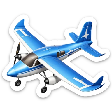 A small propeller airplane with wings and tail but with a realistic goose head at the front instead of a cockpit sticker