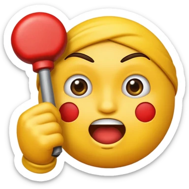 Un emoji coquin qui se mord le poing sticker