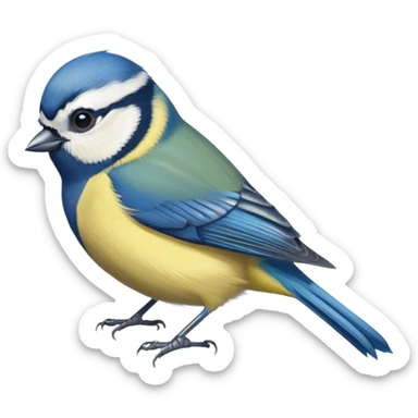 Eurasian blue tit bird sticker