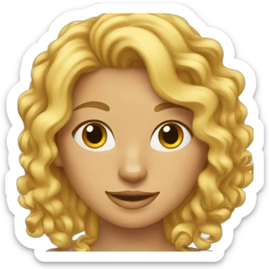 curly-blonde-woman-cat-bengal sticker