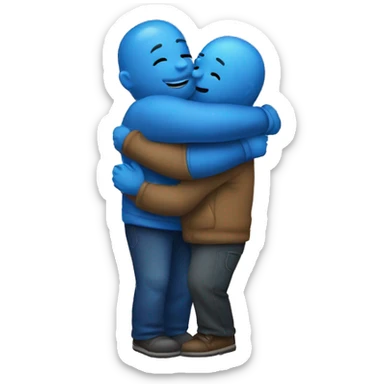 Hug love blue eys sticker