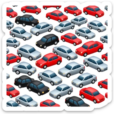 traffic jam with cars sticker