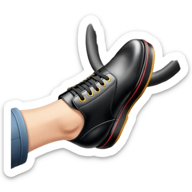 foot pressing brake pedal in car sticker