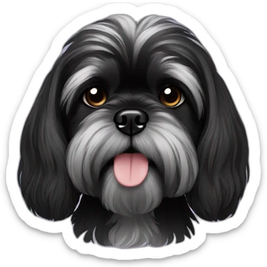 black shih tzu sticker