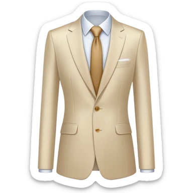 elegant silk pale beige business suit sticker