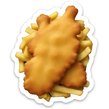 a Schnitzel shaped like Austria with pommes sticker