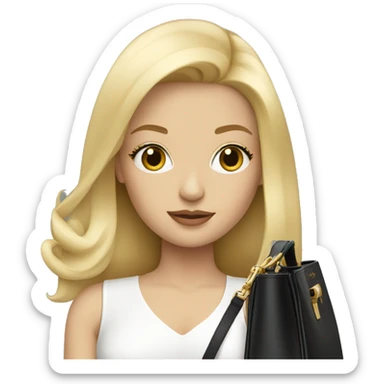 Blonde girl with Prada bag sticker