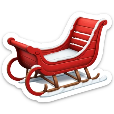 vintage winter sleigh sticker
