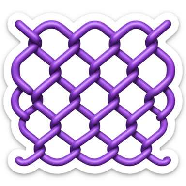 Purple chain link sticker