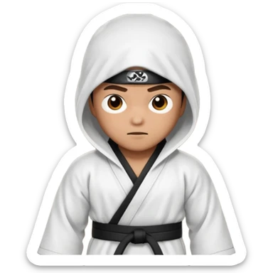 All white ninja robe and light brown skin color sticker