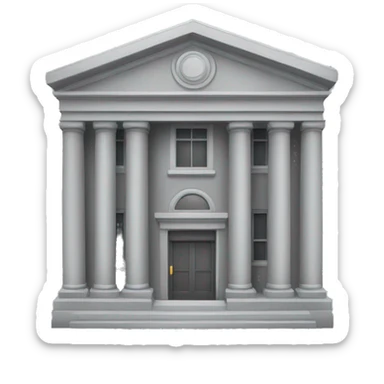 Gray bank building sticker