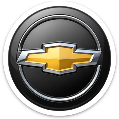Chevrolet logo black instead of gold sticker