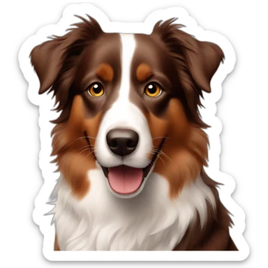 Red tri Australian shepherd sticker