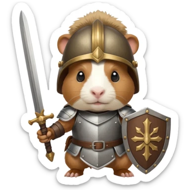 Guinea pig warrior sticker