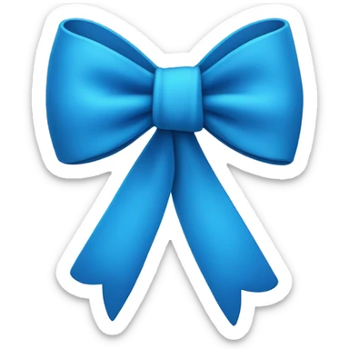 bow blue sticker