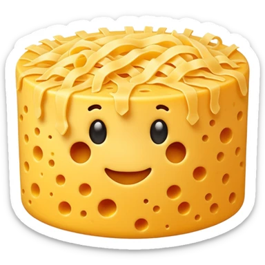 Grated cheese sticker
