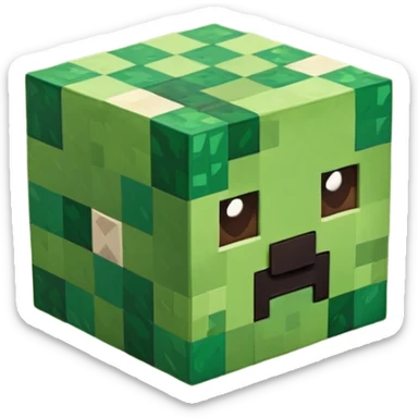 Blok trawy Minecraft sticker