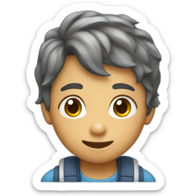 A boy playing game sticker