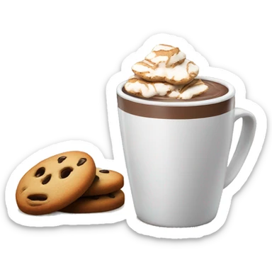 Hot chocolate and cookies  sticker